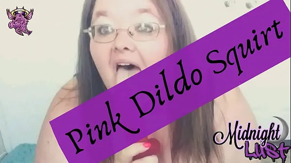 Stort BBW Midnight Lust Pink Dildo Squirt varmt rør