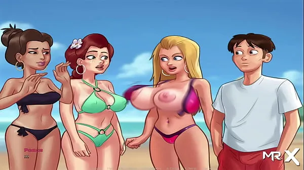 SummertimeSaga - Showing Boobs In Public # 95 أنبوب دافئ كبير