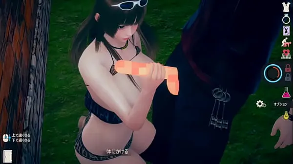 큰 Personality lethargy but nogusa] AI 〇 woman play video (Hime cut big breasts Himeko edition) uninhabited island life system real 3DCG eroge [hentai game 따뜻한 튜브