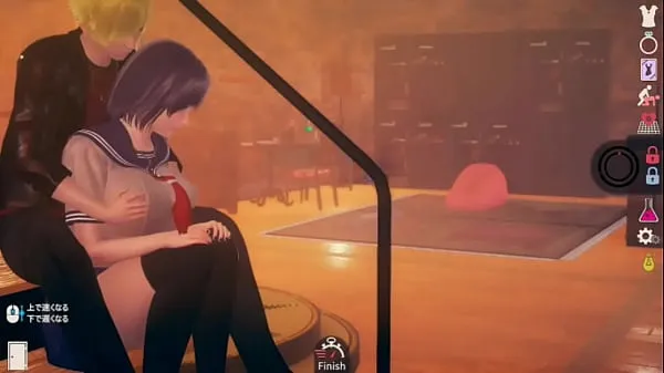 大Personality mechanical and emotionless] AI 〇 woman play erotic video (cute shortcut black hair huge breasts JK edition with naughty scene) Real 3DCG erotic game [hentai game暖管