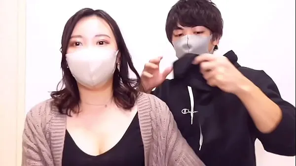 Blindfold taste test game! Japanese girlfriend tricked by him into huge facial Bukkake أنبوب دافئ كبير