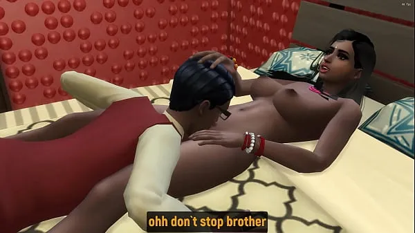 Grote Indian virgin stepbrother found his stepsister naked in bed taking a nap and he never saw pussy and came near her and fucked her - Indian teen sex warme buis