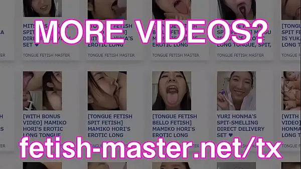 Grande Japanese Asian Tongue Spit Fetish tubo quente