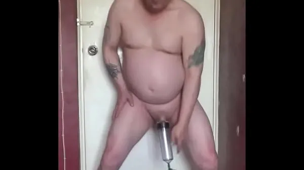 Big piss and swallowing warm Tube