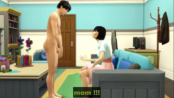 Stort Japanese step-mom and step-son fuck for the first time on the sofa varmt rør