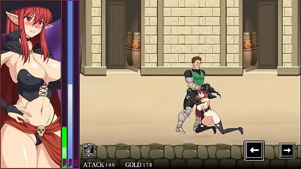 Ống ấm áp Pretty red haired girl having sex with soldiers in Sorcerer of rev. hentai ryona gameplay lớn