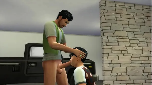 ใหญ่ Gay friends fucking in the garage | The Sims 4: WickedWhims ท่ออุ่น