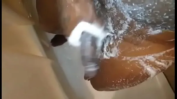 Büyük multitasking in the shower sıcak Tüp