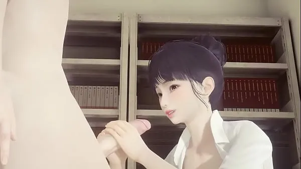 Hentai Uncensored - Shoko jerks off and cums on her face and gets fucked while grabbing her tits - Japanese Asian Manga Anime Game Porn Tabung hangat yang besar