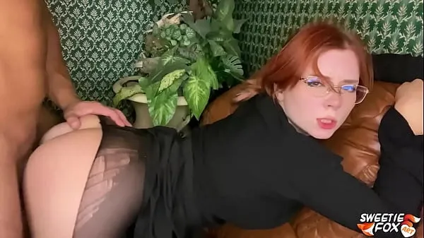 Grote Horny Teacher Deepthroat Student Dick, Rough Fuck and Gets Cum on Glasses warme buis