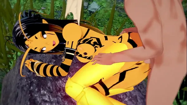 Big Anthro bee moans while she is getting creampied warm Tube