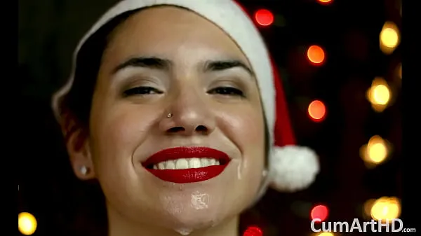 큰 Merry Christmas! Holiday blowjob and facial! Bonus photo session 따뜻한 튜브