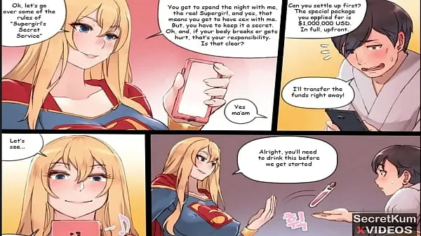 Supergirl - Marvel Super hero is a dirty prostitute at Night أنبوب دافئ كبير