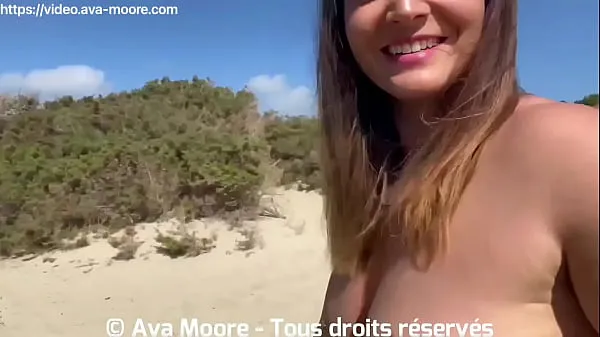Big I suck a blowjob on an Ibiza beach with voyeurs around jerking off warm Tube