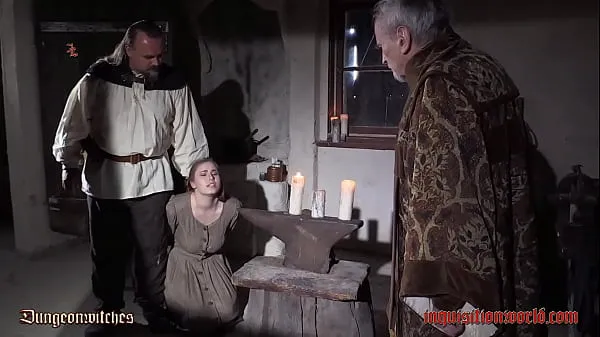 Big Busty blonde maid interrogated by inquisitorial judges (Trailer "Justine warm Tube