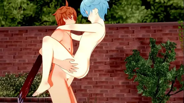 Nagy Genshin Impact Yaoi - Tartaglia x Chongyun HardSex - Sissy crossdress Japanese Asian Manga Anime Game Porn Gay meleg cső