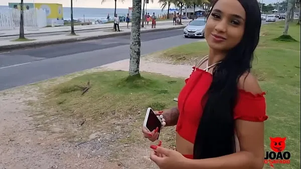 The Young Michelly Beatriz On Rio de Janeiro Beach With Joao O Safado Tiub hangat besar