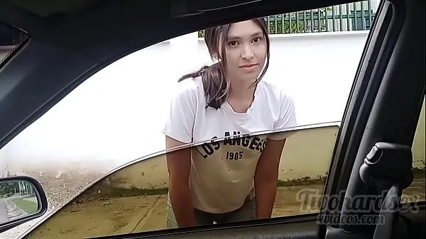 Big I meet my neighbor on the street and give her a ride, unexpected ending warm Tube