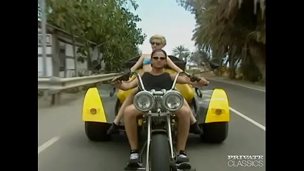 Big Kitty Gets a Threesome on a Motorbike warm Tube