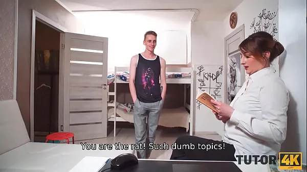 Veľká TUTOR4K. Sex with the tutor is better for the student than boring party teplá trubica