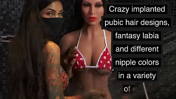 Big Indian Sex Doll - WM 166cm C Cup Sex Doll Jiggle Video with Indian head and tattoo model warm Tube