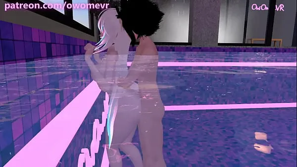 Horny slut gets pounded in the swimming pool أنبوب دافئ كبير