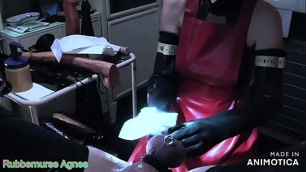 Big Rubber nurse Agnes' rectum clinic - heavy pegging under corona protection measures and over 30°C... fuck the shit out of your body warm Tube