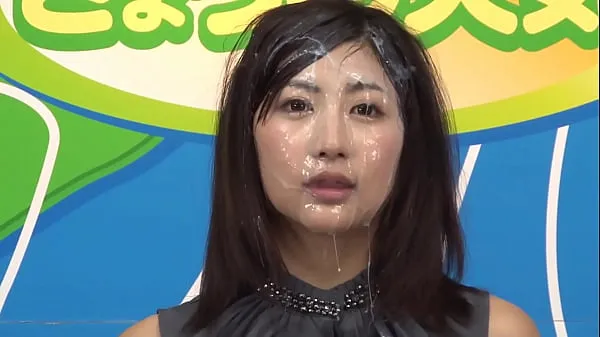 Velika News Announcer BUKKAKE, Japanese, censored, second girl topla cev