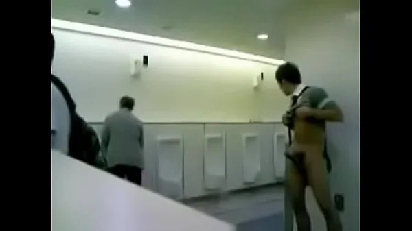 Veľká exhibitionist plan in public toilets teplá trubica