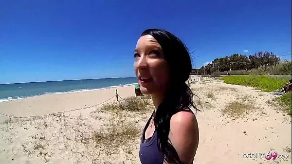 Big Skinny Teen Tania Pickup for First Assfuck at Public Beach by old Guy warm Tube