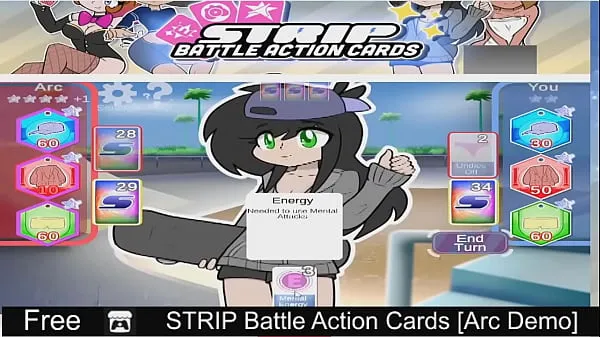 Große STRIP Battle Action Cards (kostenloses Spiel itchio) Kartenspiel, 2D, Erwachsene, Anime, süß, Eroge, Erotik, Hentai, NSFW, Sprachausgabewarme Röhre