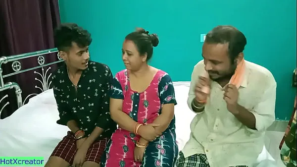 ใหญ่ Hot Milf Aunty shared! Hindi latest threesome sex ท่ออุ่น