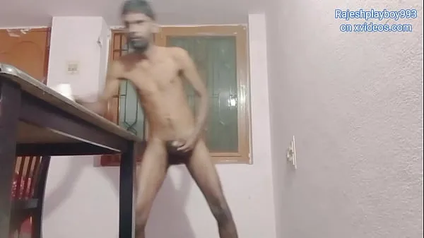 Big Rajeshplayboy993 masturbating his big cock and cumming in the glass warm Tube