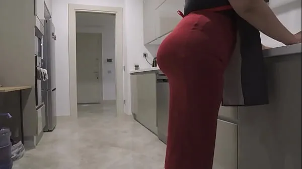 Big My big-ass stepmother got me horny again. My big-ass stepmother who came to the kitchen and cooked for me made my dick hard. Fucking big ass is my biggest dream warm Tube