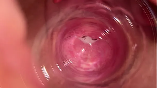Ống ấm áp Camera deep inside Mia's vagina lớn