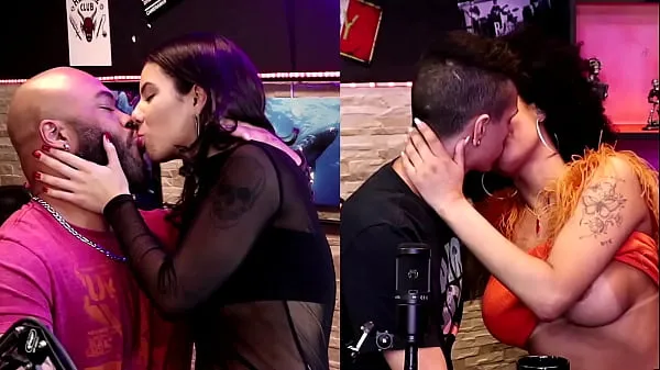 Μεγάλος Hottie gets excited to kiss Mister Black, and his wife wastes no time - Dieni Gaúcha and Pedro Albuquerque θερμός σωλήνας