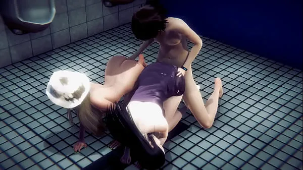 ใหญ่ Hentai Uncensored - Blonde girl sex in a public toilet - Japanese Asian Manga Anime Film Game Porn ท่ออุ่น