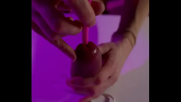 بڑی BDSM penis bondage and fucking of the urethra with a vibrator before cum in mouth گرم ٹیوب