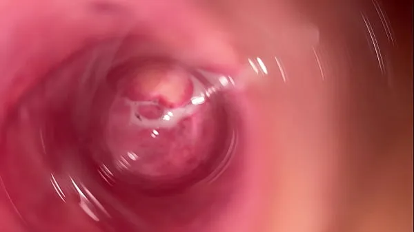 Big Camera inside teen creamy vagina warm Tube
