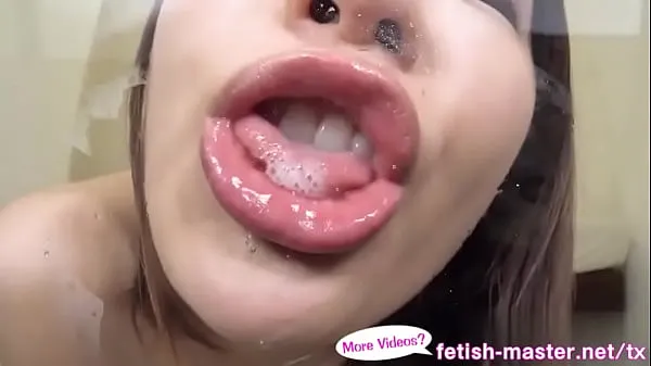 Big Japanese Asian Tongue Spit Fetish warm Tube