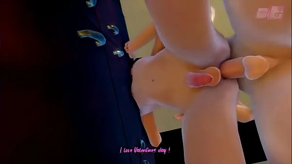 Futa on Male where dickgirl persuaded the shy guy to try sex in his ass. 3D Anal Sex Animation Tabung hangat yang besar