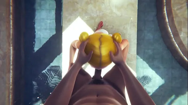 Anime hentai uncensored l Sex Bath girl Tabung hangat yang besar