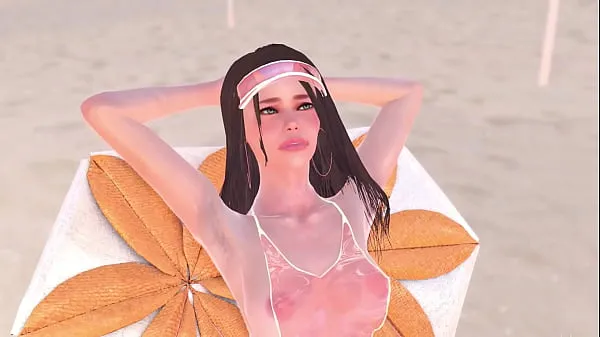 Ống ấm áp Animation naked girl was sunbathing near the pool, it made the futa girl very horny and they had sex - 3d futanari porn lớn