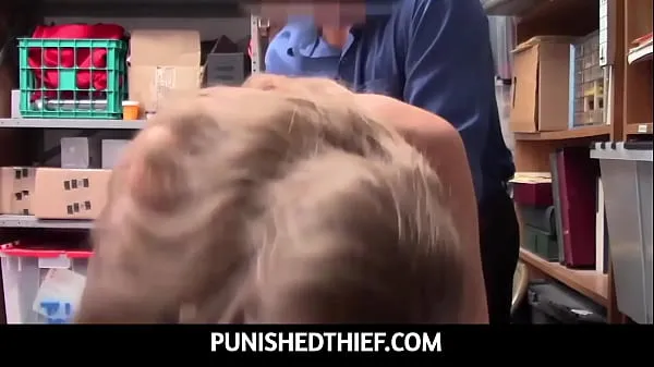بڑی PunishedThief - Cute Blonde Teen Alyce Anderson Caught Stealing Fucked By Horny Security Guard After Making Deal گرم ٹیوب