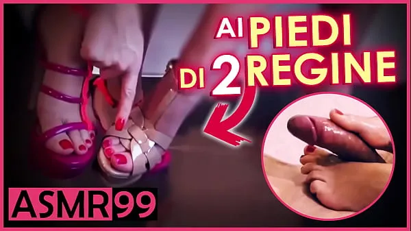At the feet of two queens - Italian ASMR dialogues أنبوب دافئ كبير