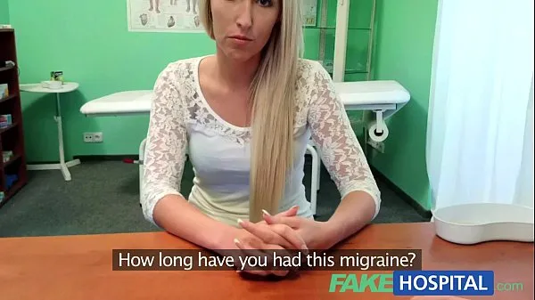 Duża FakeHospital Blonde womans headache cured by cock and her squirting wet pussy ciepła tuba