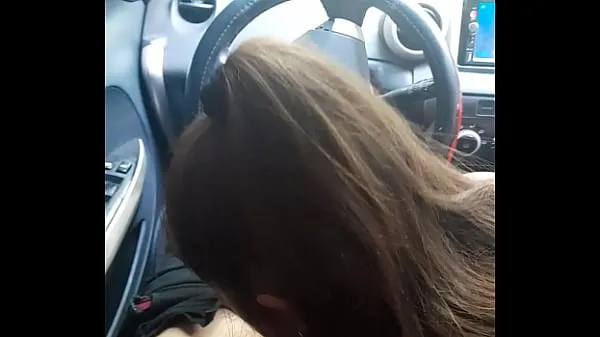 Veľká oral in the car teplá trubica