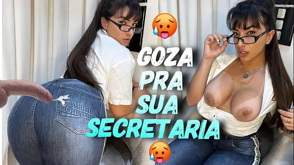 Duża ROLEPLAY you are the boss and will fuck your sexy latina secretary POV SEX blowjob cum on her big butt in jeans pants ciepła tuba