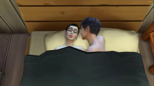 Japanese step mom and step son share the same bed on vacation in Spain - Asian stepson leaves his stepmother pregnant after he fucks her Tiub hangat besar