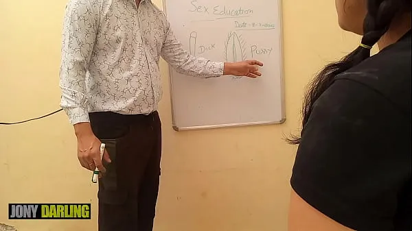 Ống ấm áp Indian xxx Tuition teacher teach her student what is pussy and dick, Clear Hindi Dirty Talk by Jony Darling lớn